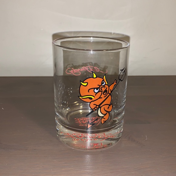 Ed Hardy Vintage Rocks Glass with Baby Devil Graphic - Picture 2 of 4